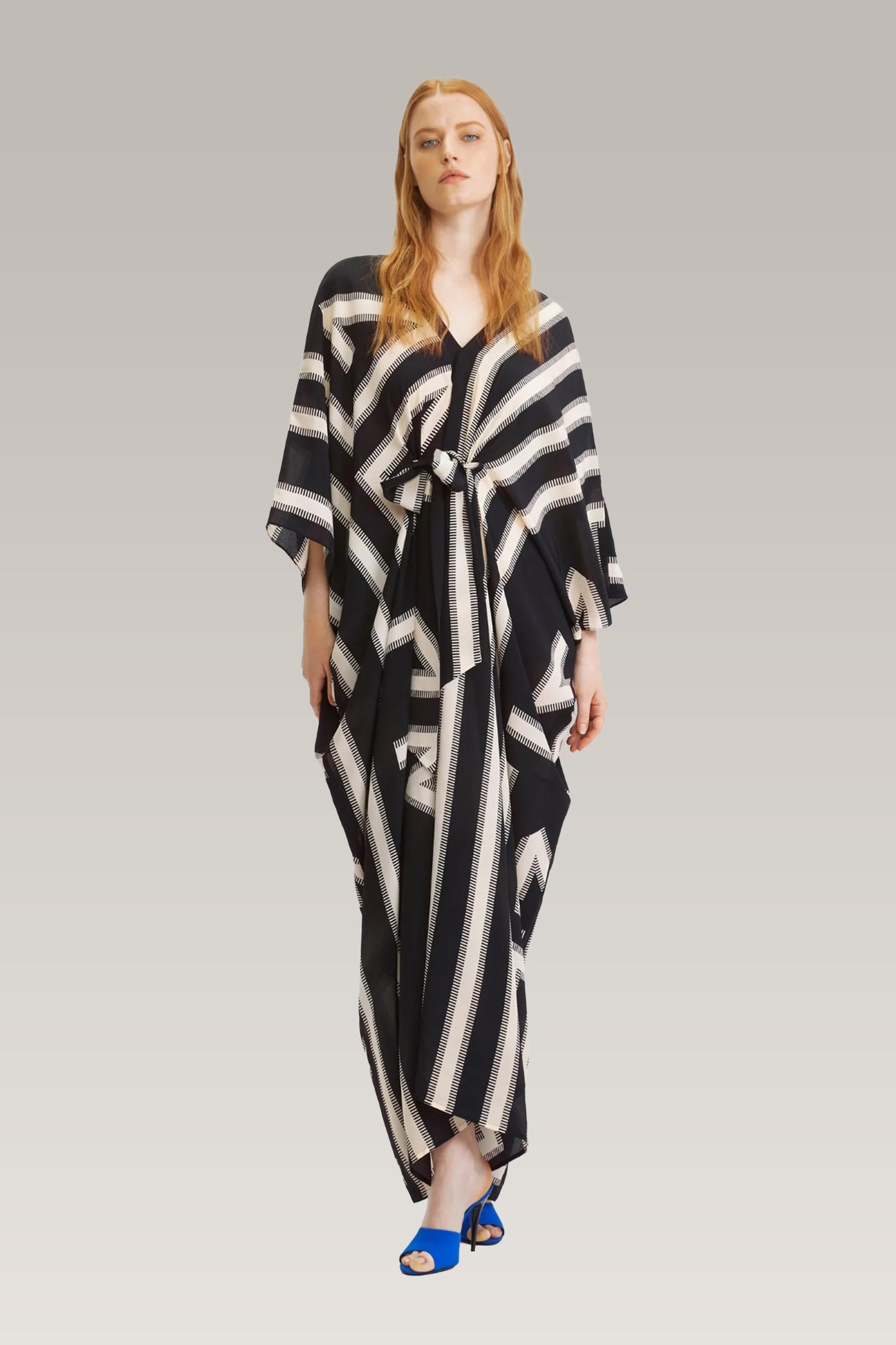 Midnight Mosaic | Black & White Kaftan Dress