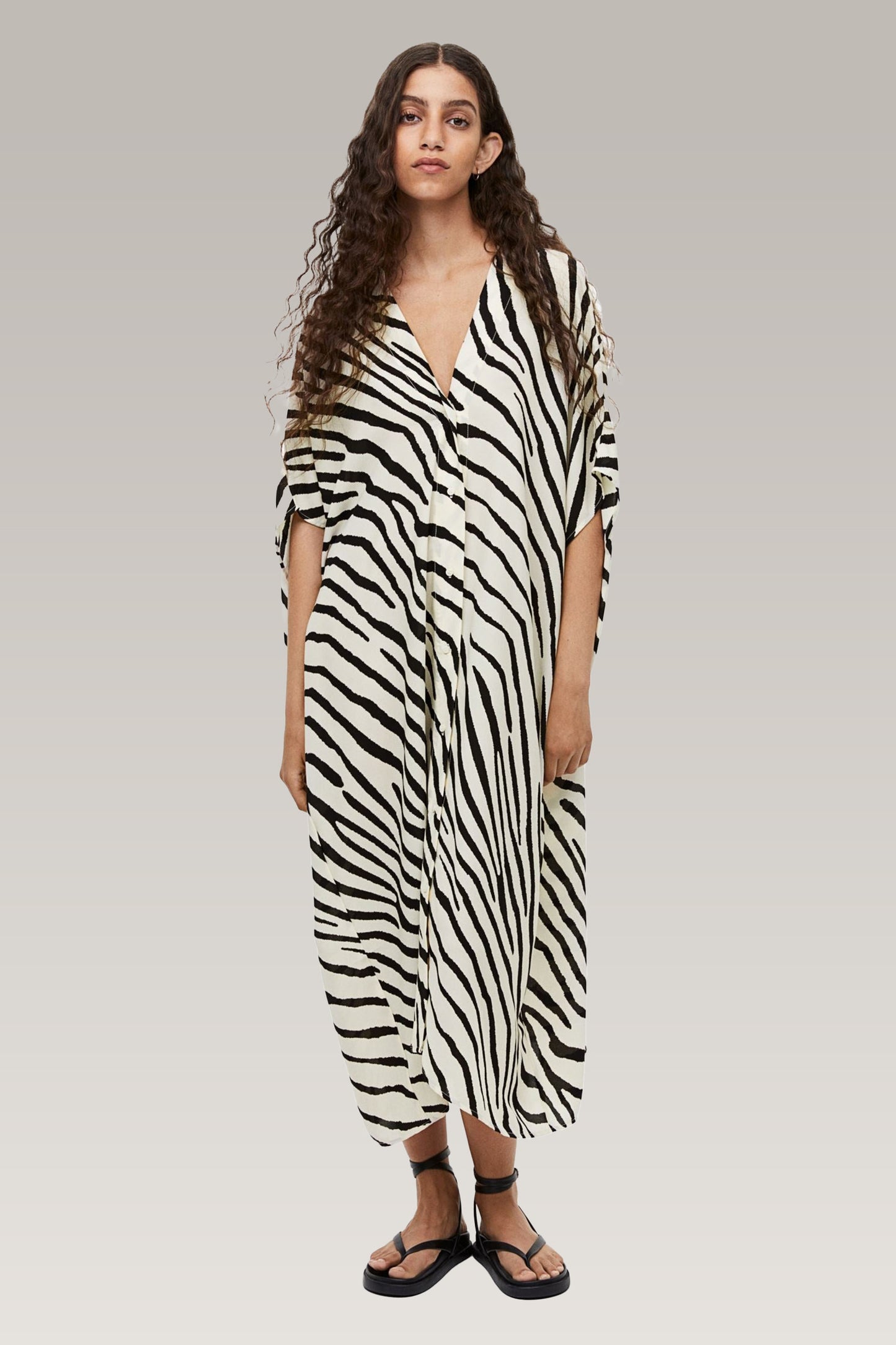 Wild Stripe | Zebra Print Shirt Dress