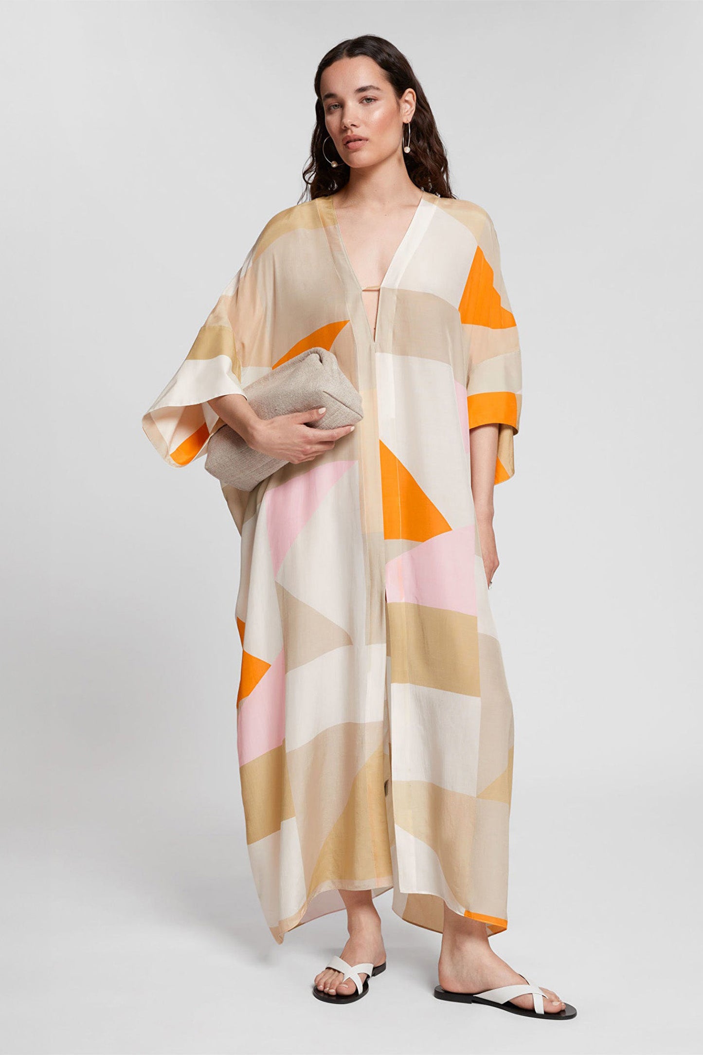 Confetti Cascade | Beige Kaftan