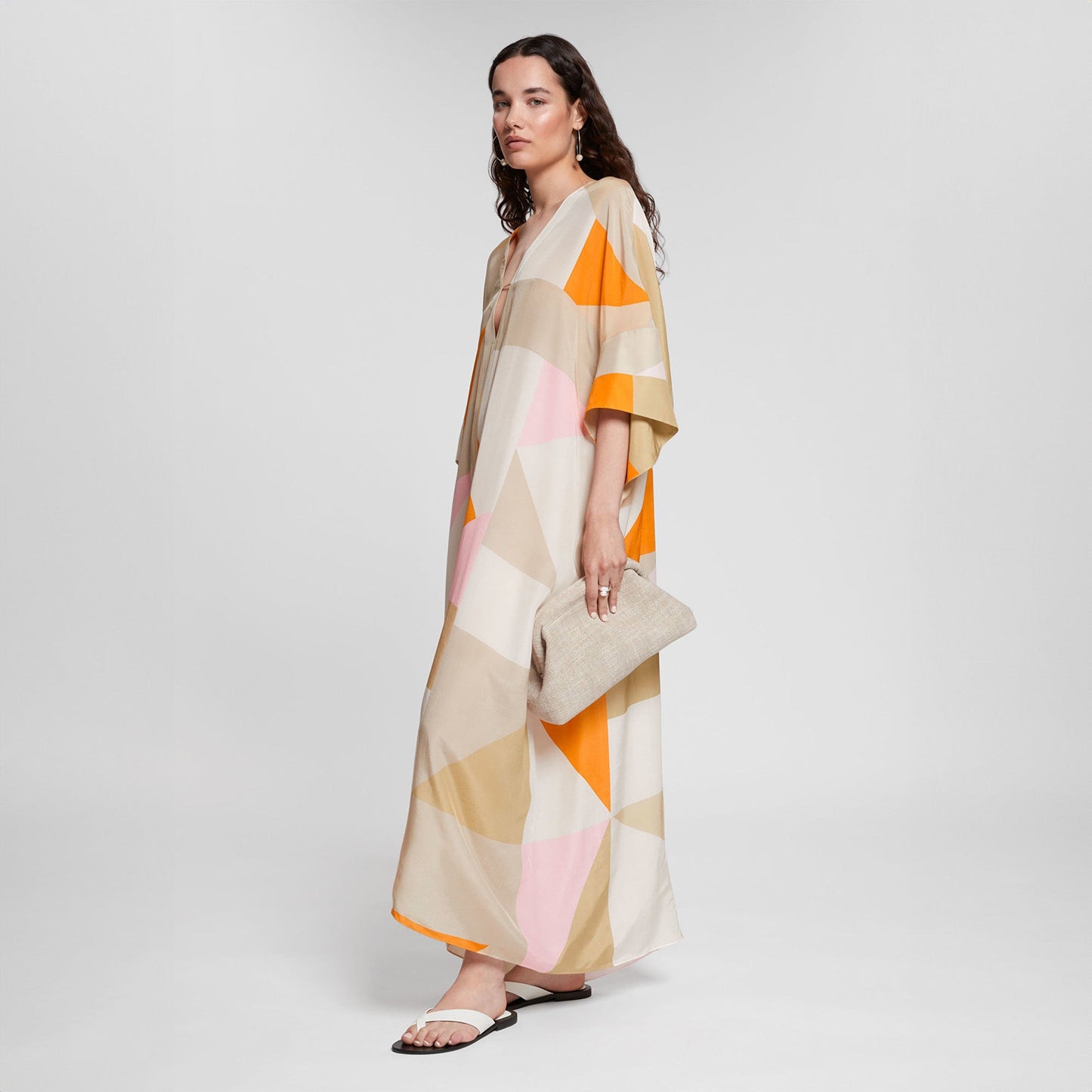 Confetti Cascade | Beige Kaftan