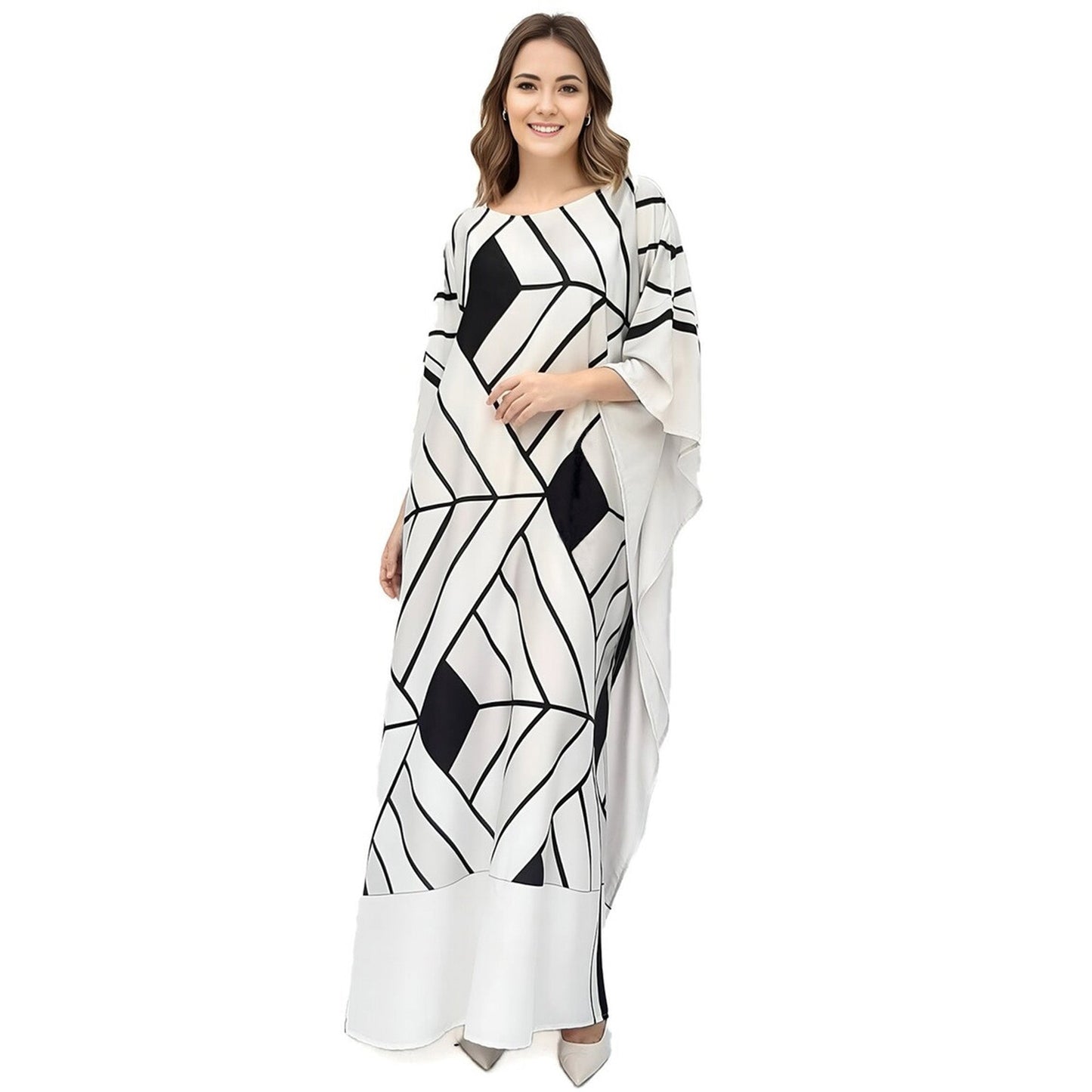 White Oasis Kaftan Dress