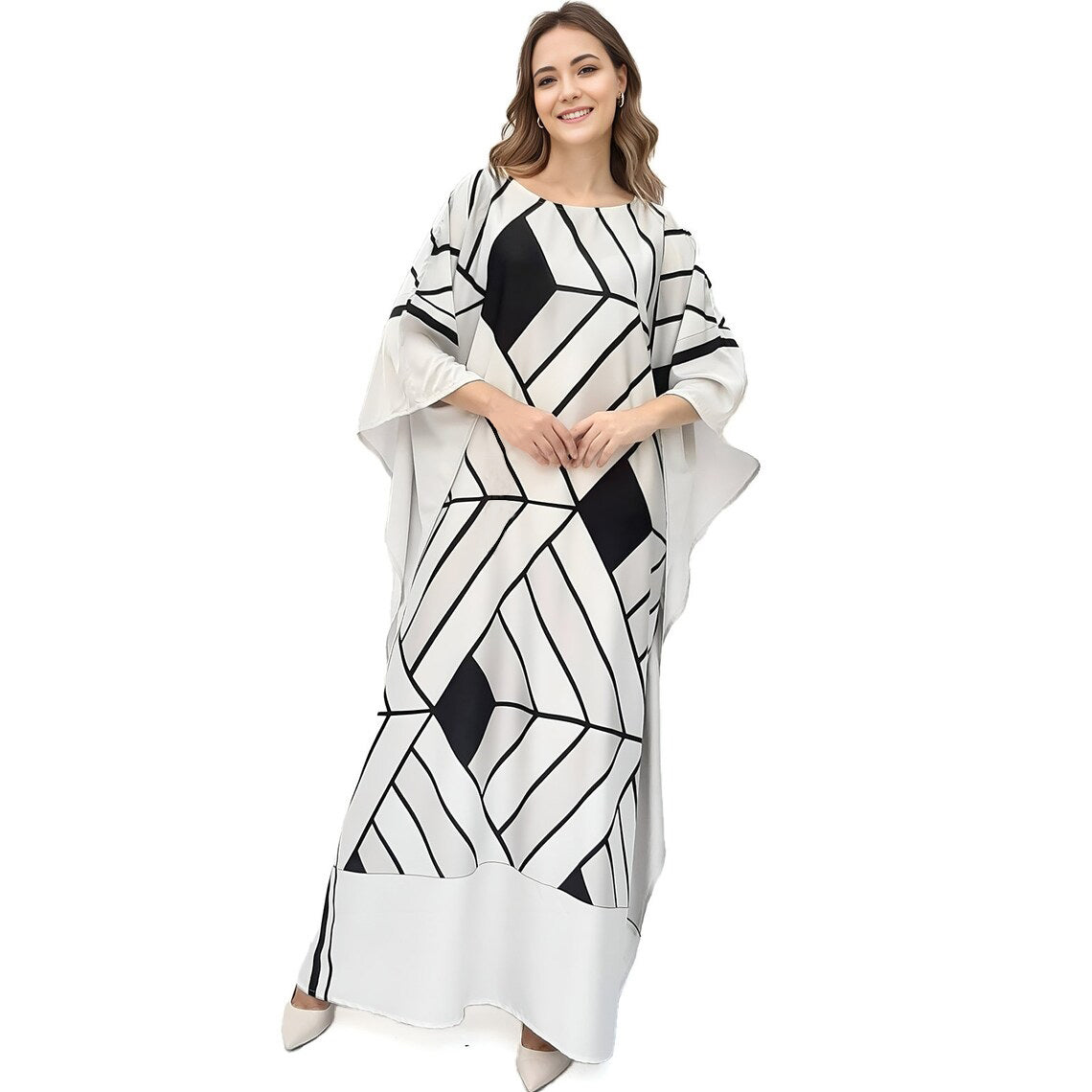 White Oasis Kaftan Dress