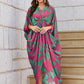 Knotty Nice | Magenta Floral Kaftan Dress