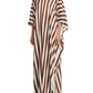 Cocoa Cream | Brown Stripes Kaftan