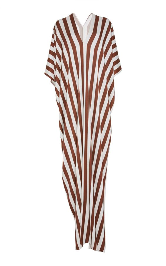 Cocoa Cream | Brown Stripes Kaftan