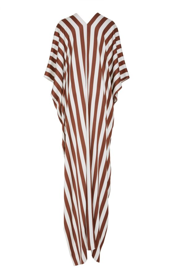 Cocoa Cream | Brown Stripes Kaftan