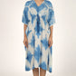 Cloudscape | Blue Shibori Tie Dye Short Kimono