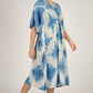 Cloudscape | Blue Shibori Tie Dye Short Kimono