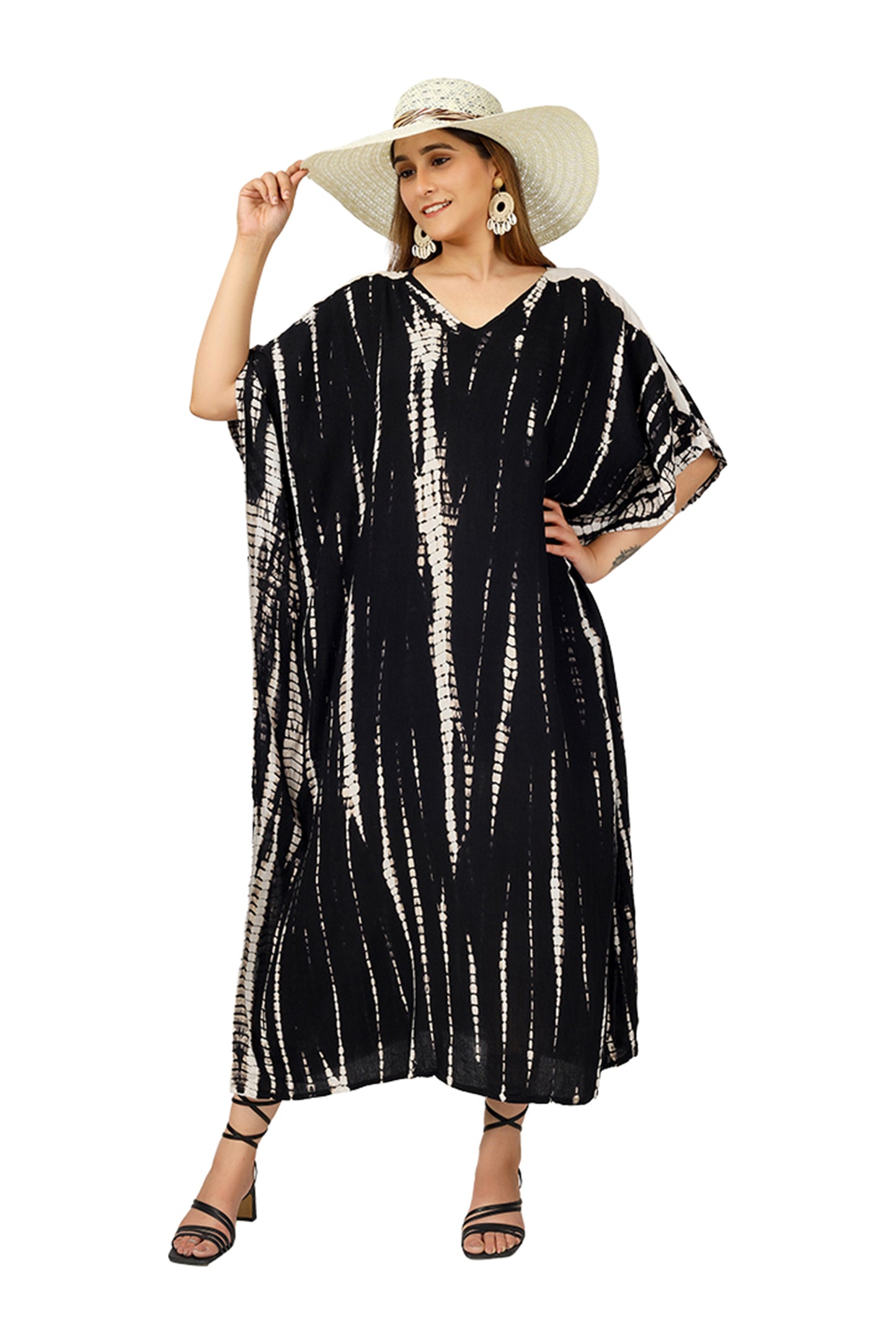 Midnight Streak | Black Tie Dye Kaftan