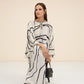 Wavy Wanderlust | Black White Kaftan