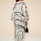 Wavy Wanderlust | Black White Kaftan