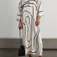 Wavy Wanderlust | Black White Kaftan