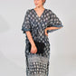 Grey Hand Block Printed Grey 100% Cotton Kaftan