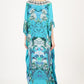 Serenity' Luxe Art Silk Kaftan Dress - Earthen Threads