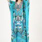 Serenity' Luxe Art Silk Kaftan Dress - Earthen Threads